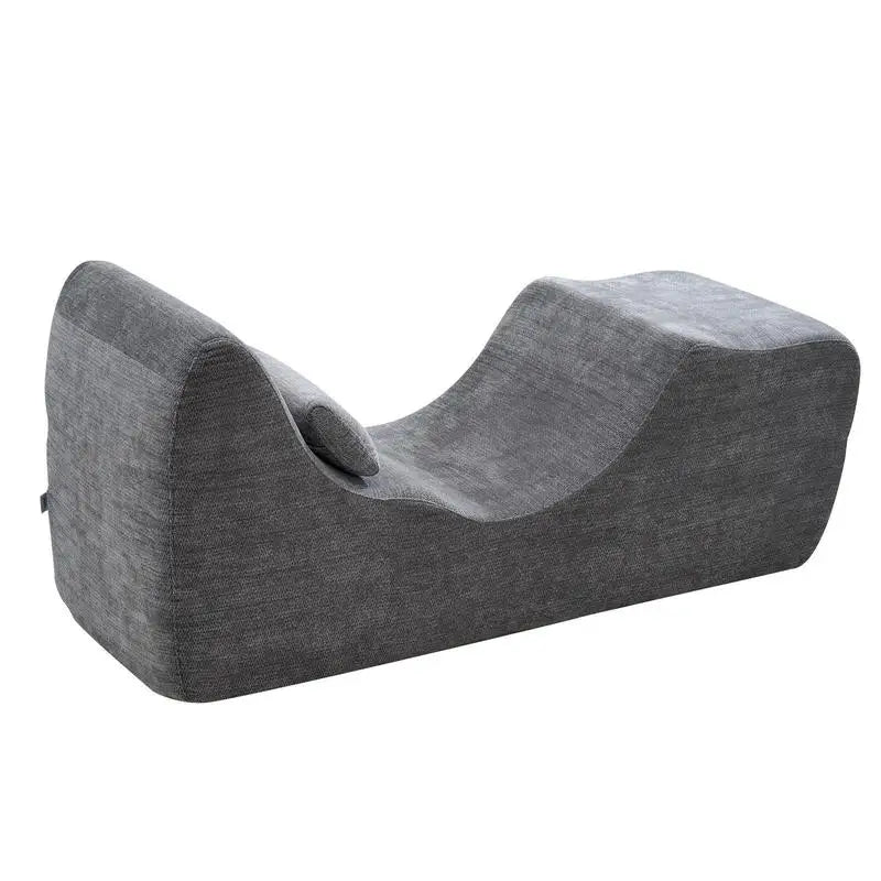 Yoga Chair Chaise, Ergonomic Chaise Lounge Chair for Yoga, Modern Boneless Curved Foam Lounge Indoor for Massage, Stretching, Relaxation, Exercise, Used in Living Room, Bedroom, Balcony, Grey