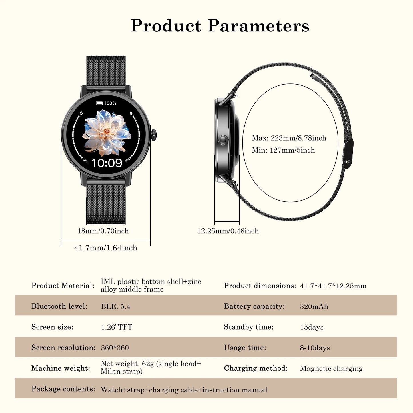 Blackview X30 Smartwatch With Health Monitor And Fitness Tracker