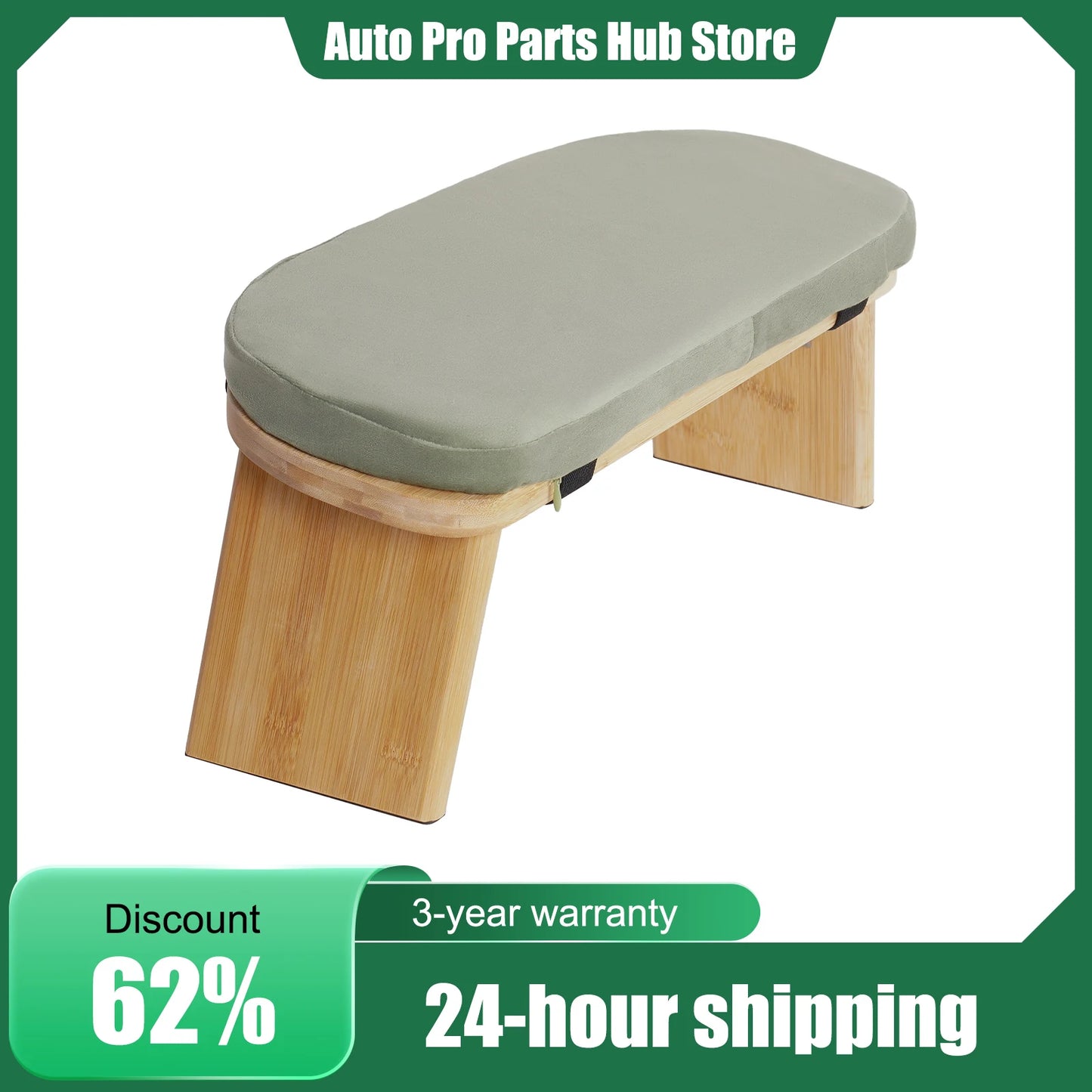 Kneeling Chair, Foldable Meditation Bench, Wooden Ergonomic Yoga Seat, Soft Cushion, 5 Degree Forward Tilt, Heavy Duty Structure Supports 397lbs, Home Fitness, Mindfulness, Prayer, Zen Sitting, Easy Storage, Anti-Fatigue Gree