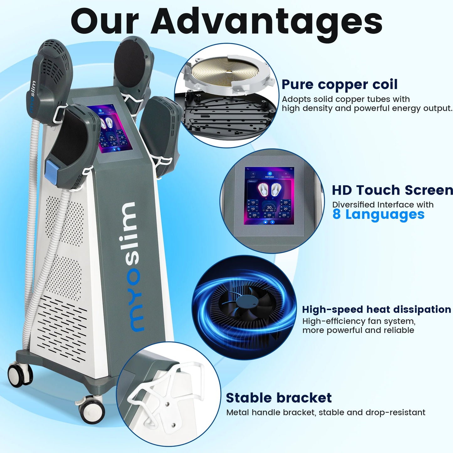 EMS Body Slimming Machine Electrical Muscle Stimulation for Sculpting Fat Burning Weight Control Carving Fitness Equipment