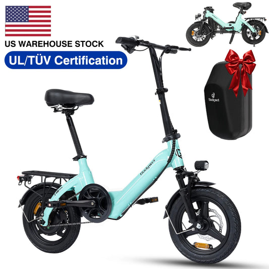 Bodywel T16pro Foldable Electric Bike for Adult 750W Motor 20mph 36V 13Ah 14 Inch Tires Mini E-Bike for Urban Commuting