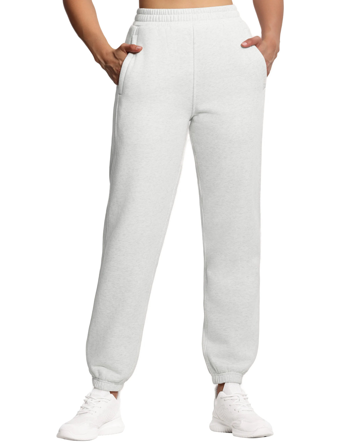THE GYM PEOPLE Women's Fleece Workout Joggers With Pockets