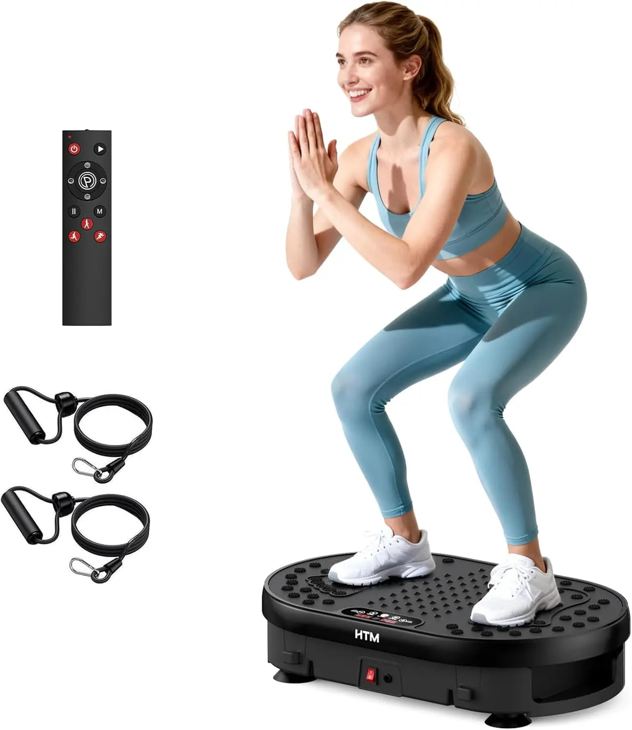 Vibration Plate 18 inch Exercise Machine Whole Body Workout Power Vibrate Fitness Platform  Weight Loss Shaping 120 Speed Levels