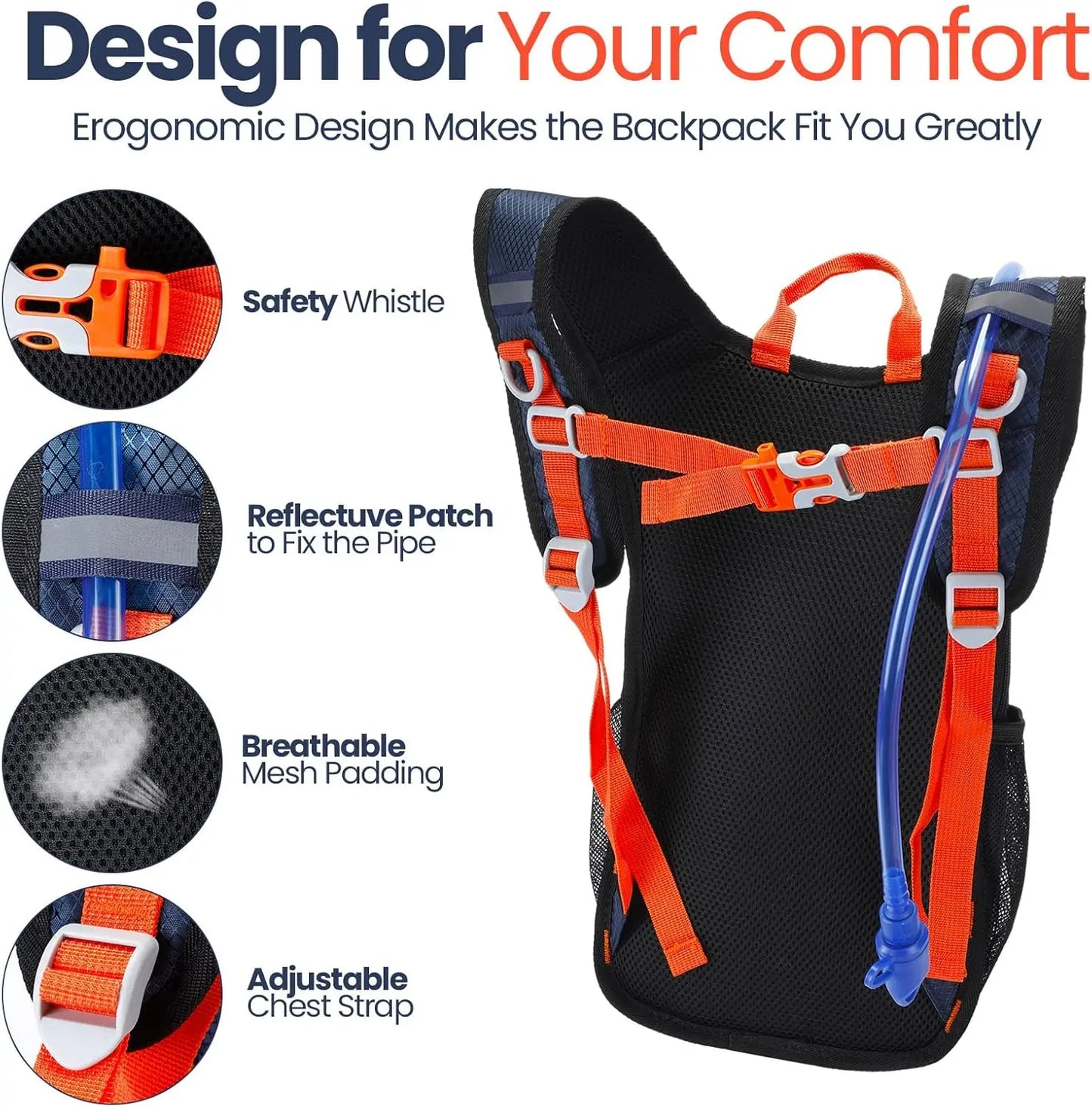 Kids Hydration Backpack for Boys and Girls Leakproof and Adjustable