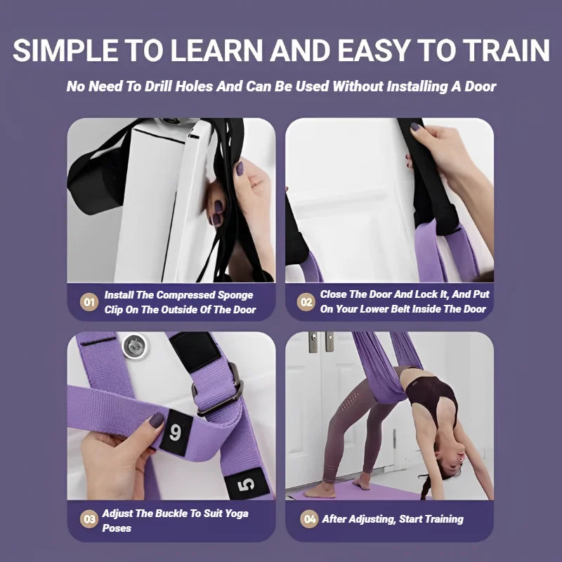 Adjustable Aerial Yoga Strap For Stretching And Leg Splits Training