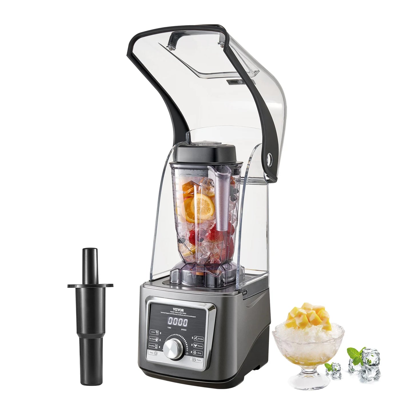 Succebuy 1400W Blender for Smoothies Multi-Functional Food Processing Blender&Noise Cover for Kitchen