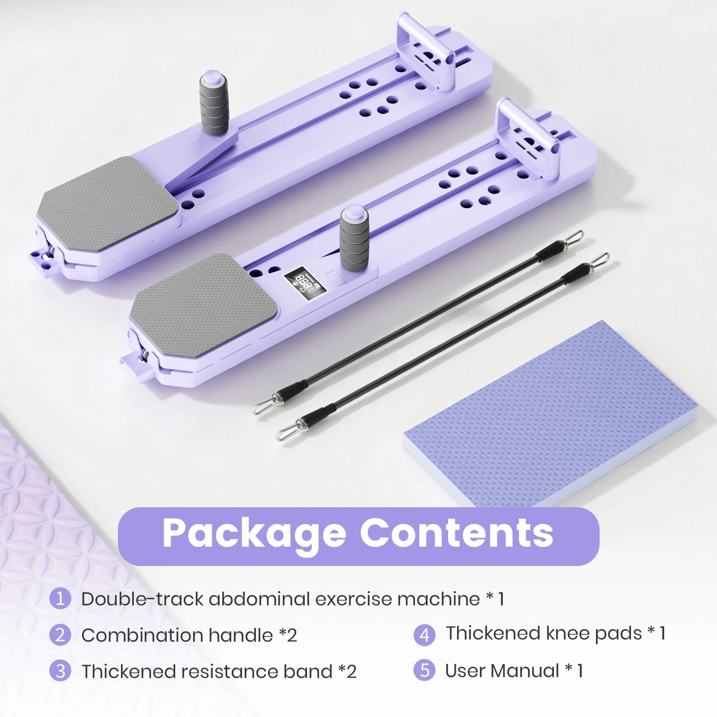 Portable Pilates Board Ski Balance Board With Reps Timer Display
