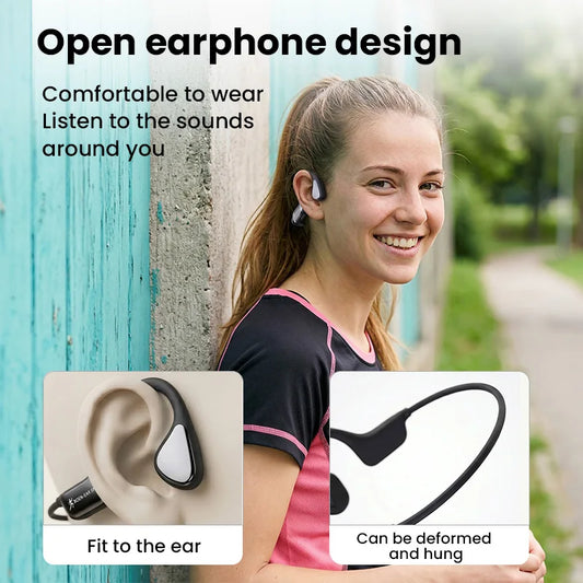 Bone Conduction Wireless Bluetooth Headphones With Microphone