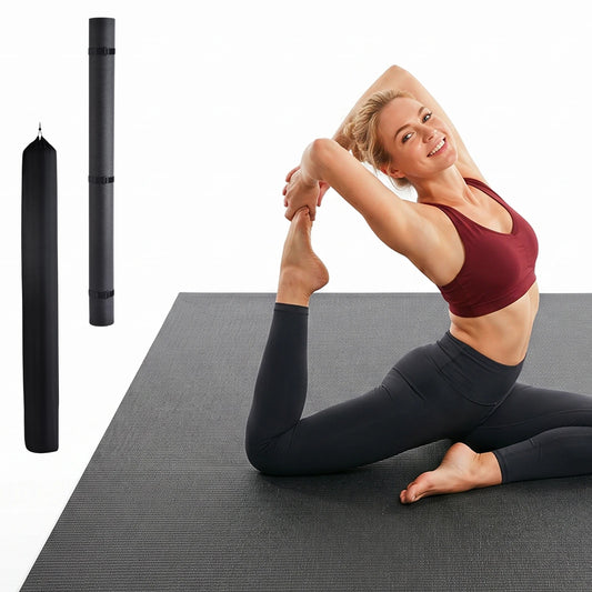 Large Gym Mat | 8 Ft X 6 Ft High-Density Non-Slip Workout Pad | Thick Exercise Mat with Straps, Storage Bag | for Home Gym Cardio Weights Yoga Fitness Pilates