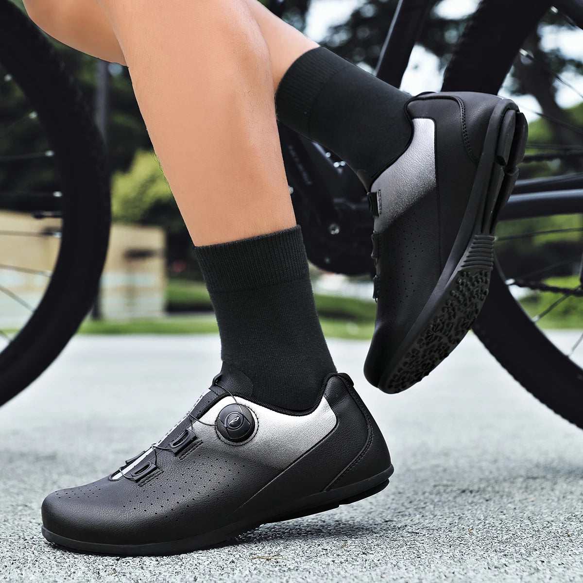 Road Cycling Shoes Flats Cleats Shoes Speed Cycling Sneaker Man Bike Shoes Women Self-Locking Non-slip Mountain Bicycle Shoe Spd