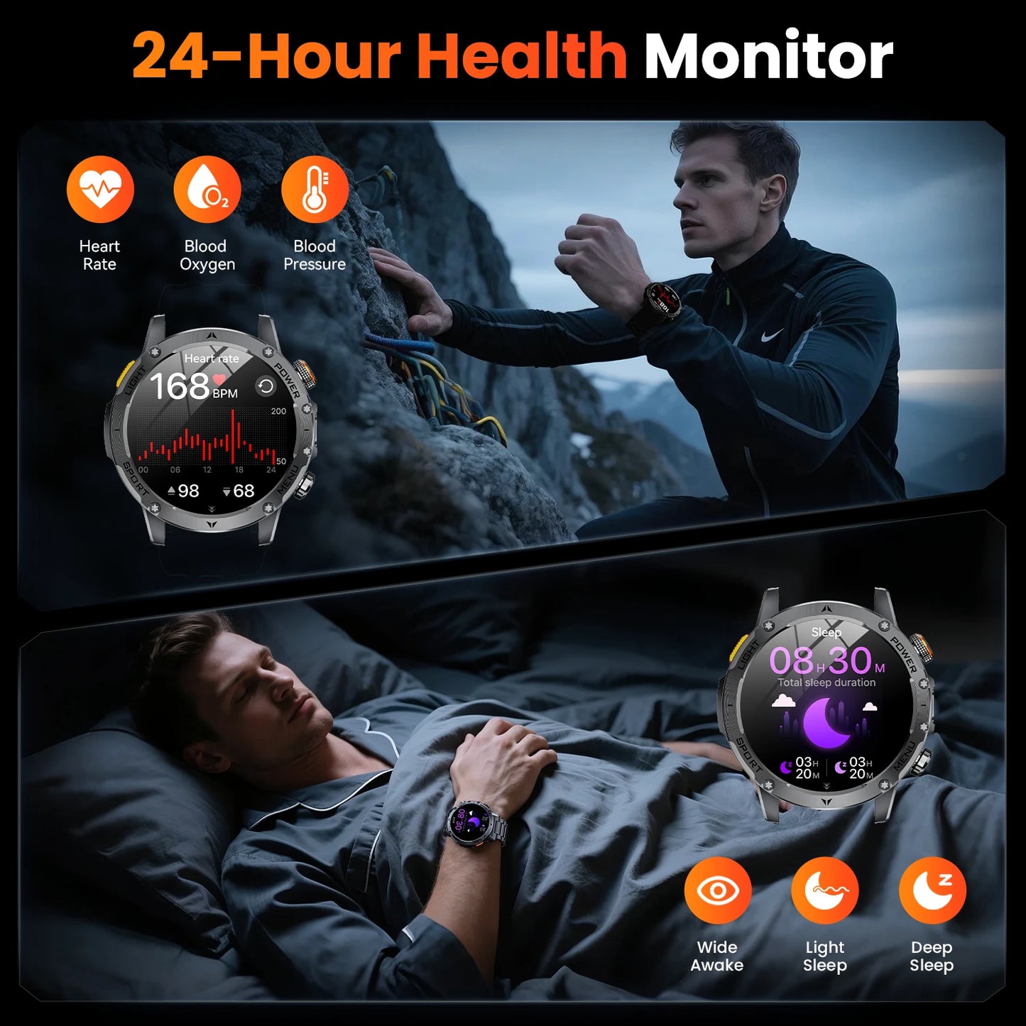 Men's Military Smart Watch With Bluetooth Calling