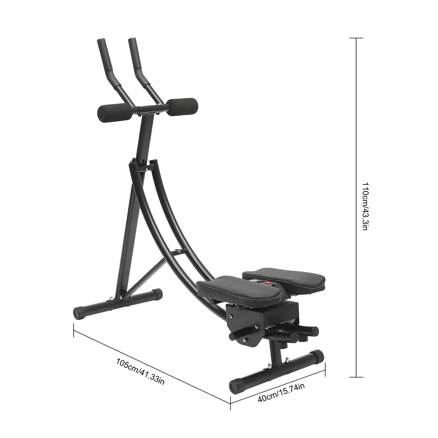 Machine for Home Gym Abdominal Whole Body Workout Machine, Fitness Waist Cruncher Core Toner Shaper with LED Monitor Core Strength Training Equipment, Black