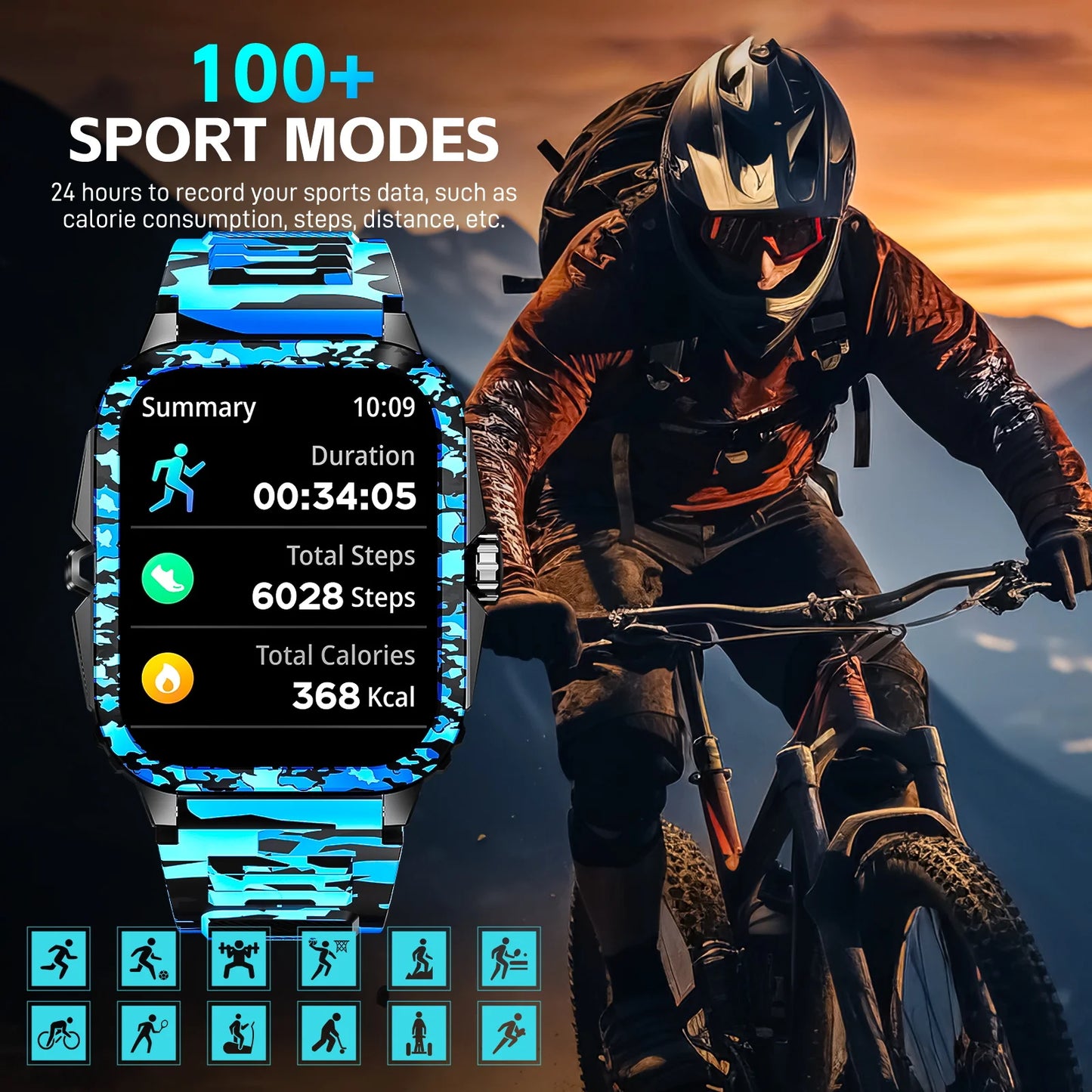 LaNikar Smart Watch KT71 3ATM Waterproof Fitness Tracker