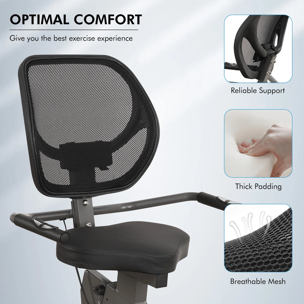 Ergonomic Recumbent Exercise Bike For Home Fitness With Eight Levels