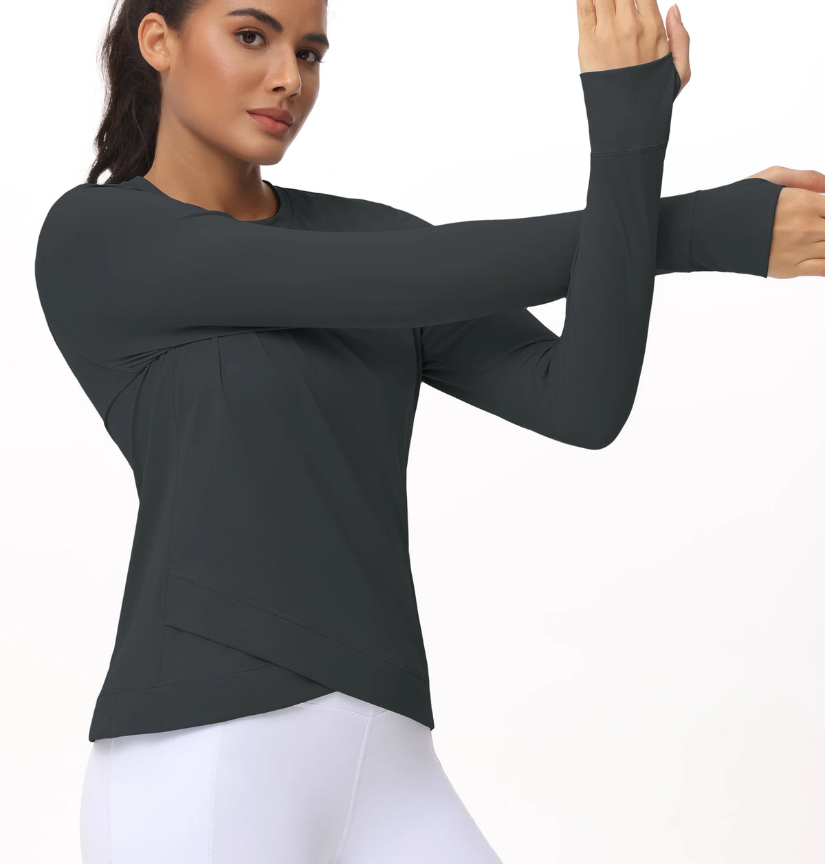 THE GYM PEOPLE Women's Long Sleeve Compression Workout Yoga Shirt