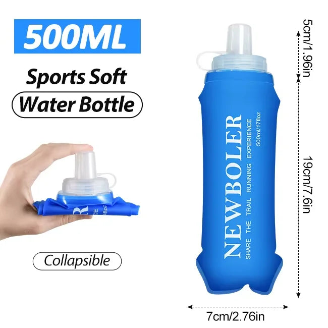 Sports Water Bottles BPA-Free Collapsible Soft Flask Running Camping Hiking Hydro Flask Soft Water Bottle for Hydration