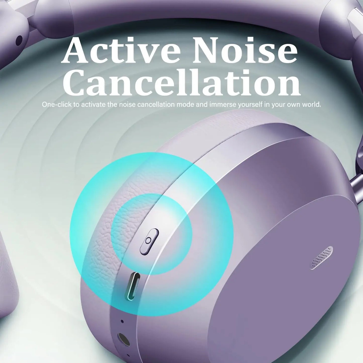 Active Noise Cancelling Wireless Over-Ear Headphones With 48H Playtime