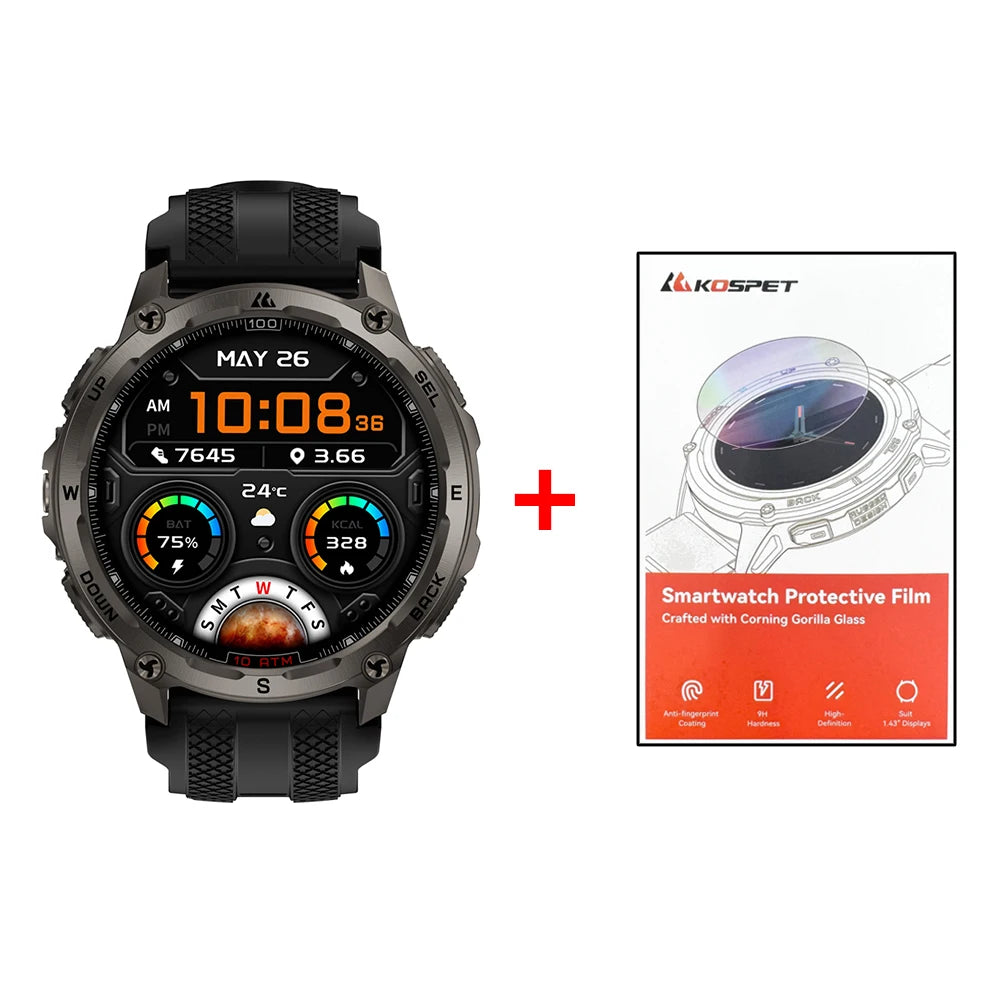 KOSPET Tank T4 Smart Watch with GPS and 10ATM Waterproof