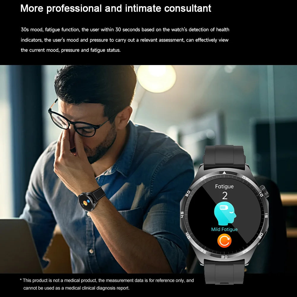 Marsyu ECG PPG HRV Oxygen Health Smartwatch With Lipid And Uric Acid Monitoring