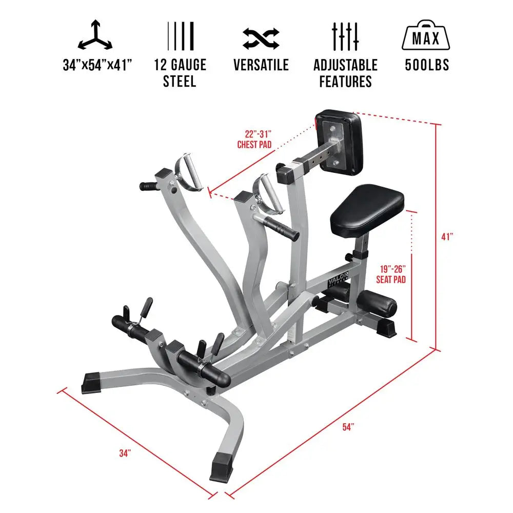 YTYIN Seated Row Machine Plate Loaded With Converging Arms