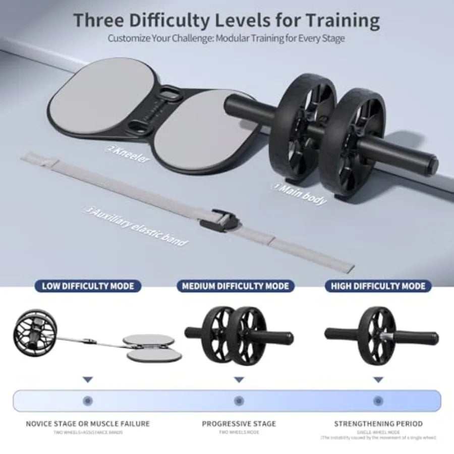 Ab Roller Wheel With Adjustable Resistance For Abs Core Workout