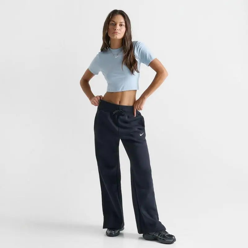 Nike Women's High-Waisted Wide-Leg Breathable Sweatpants for Yoga Fitness Outdoor Casual Sports Wear