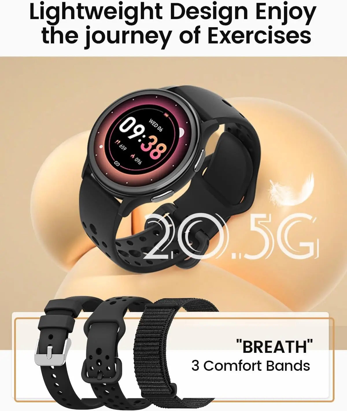 Smartwatch For Women Fitness Tracker With Health Monitoring Bluetooth