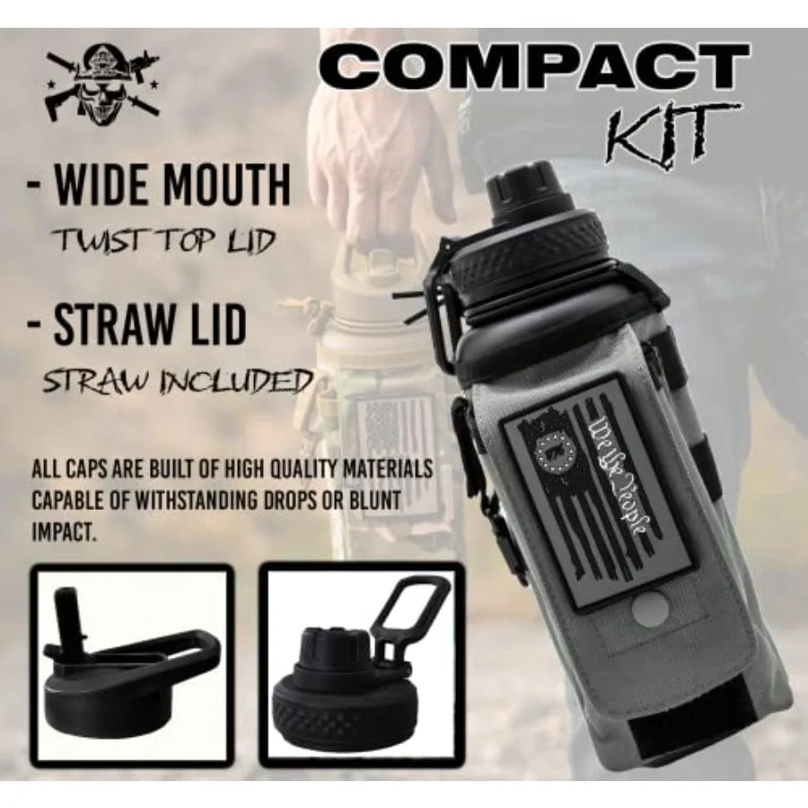 Battle Bottle Insulated Stainless Steel Water Bottle With Straw Lid