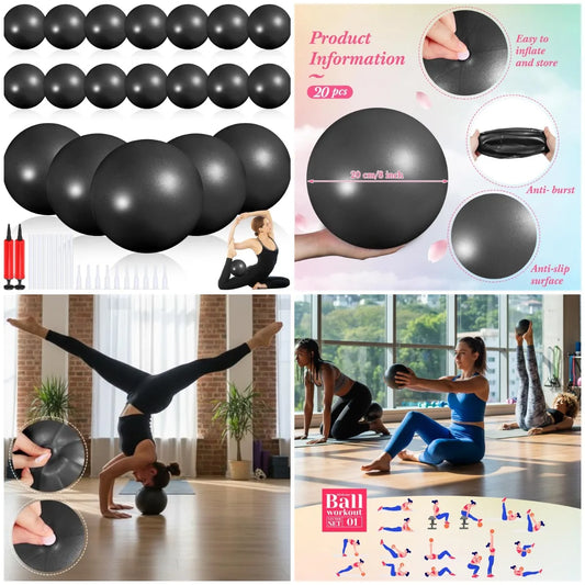 YTYIN Mini Pilates Balls With Pump For Barre And Yoga