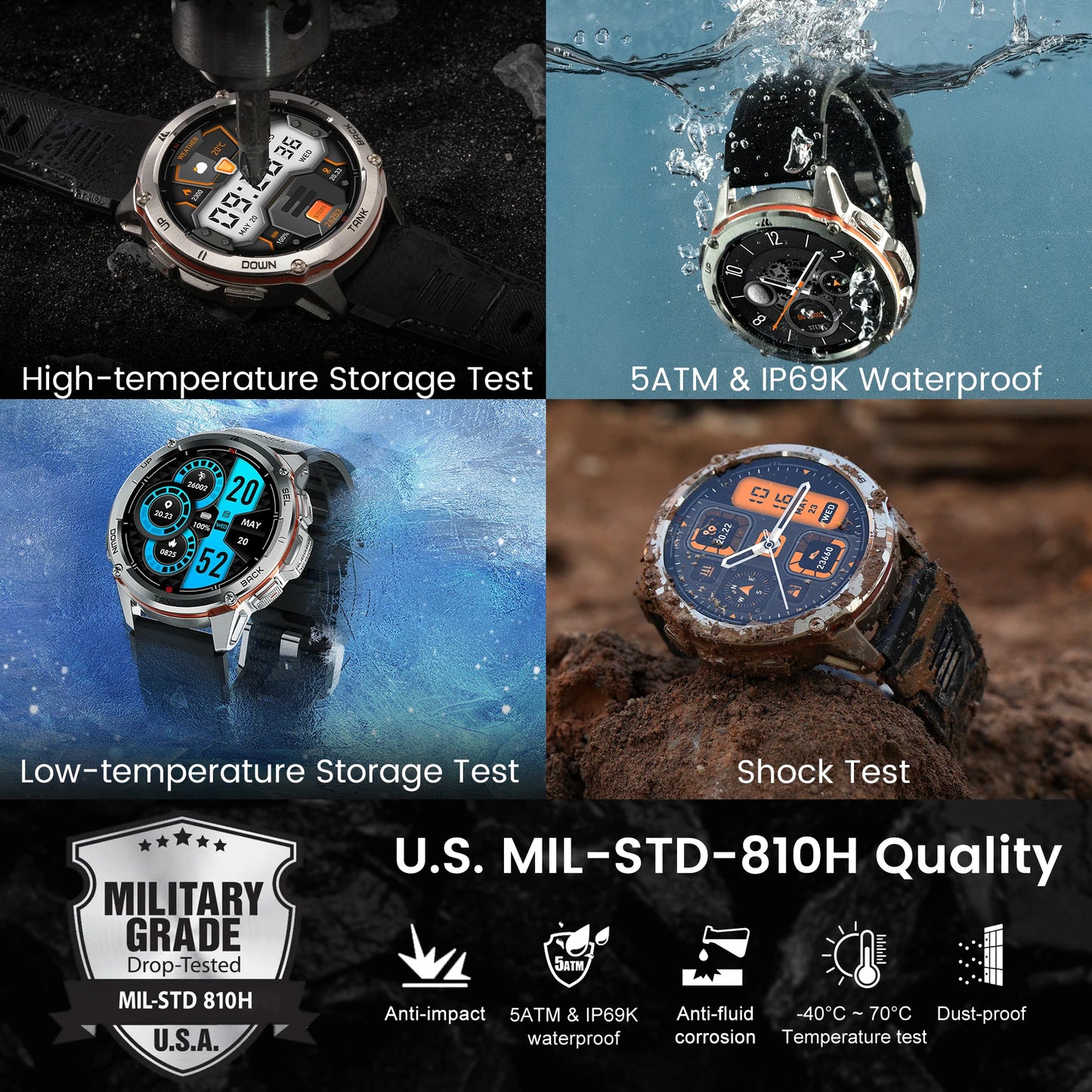 KOSPET Tank T3 Ultra GPS Rugged Smartwatch for Men