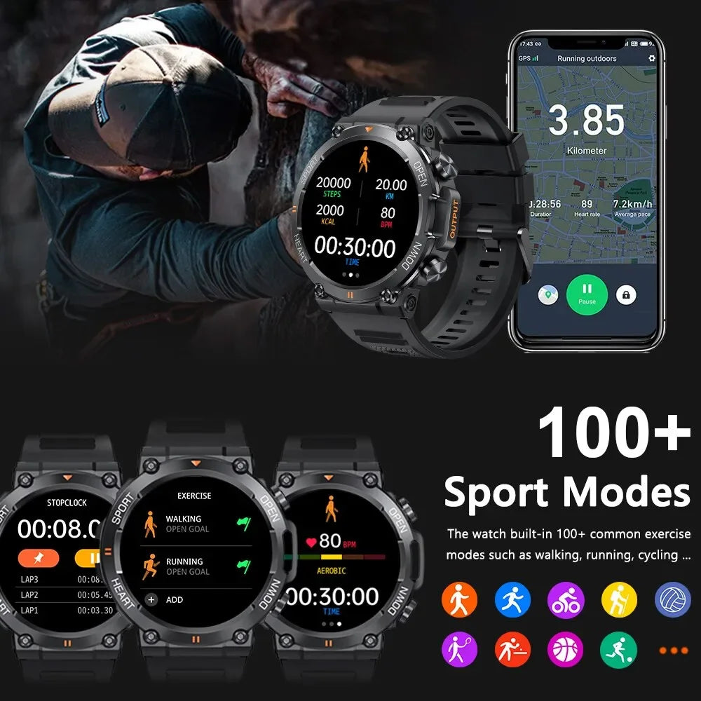Senbono Men's Smart Watch Big Screen Bluetooth Call K56
