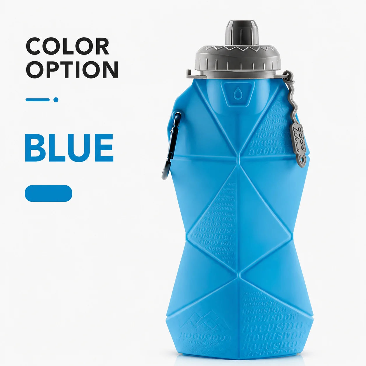 Foldable Silicone Water Bottle Leakproof Portable Sports Drinkware Reusable Camping Hiking Gym Travel Bottle with Handle