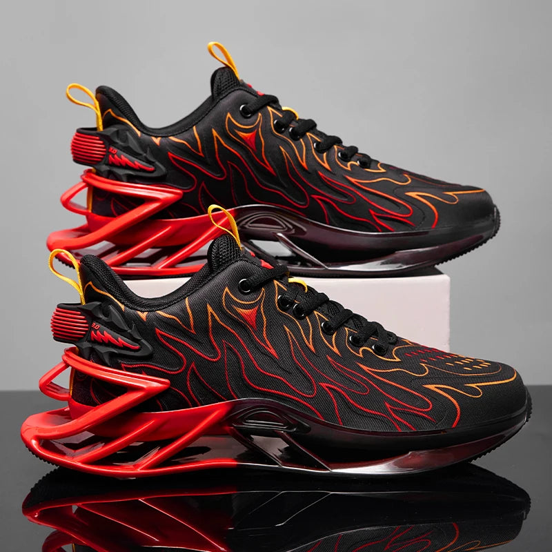 Men Sport Shoes Lace Up Breathable Casual Trainers For Men