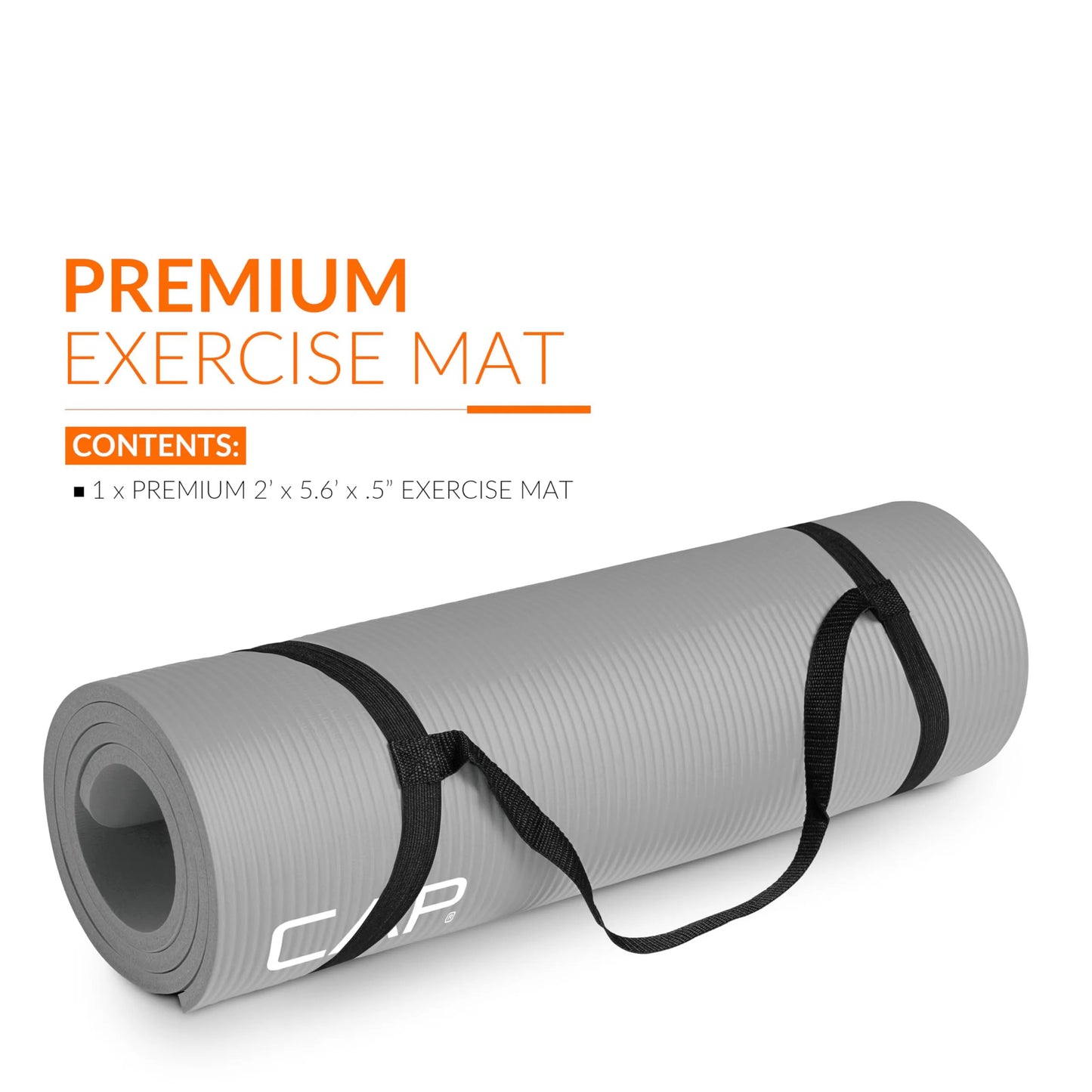 High Density Yoga Mat With Strap Non Slip Cushion Pilates