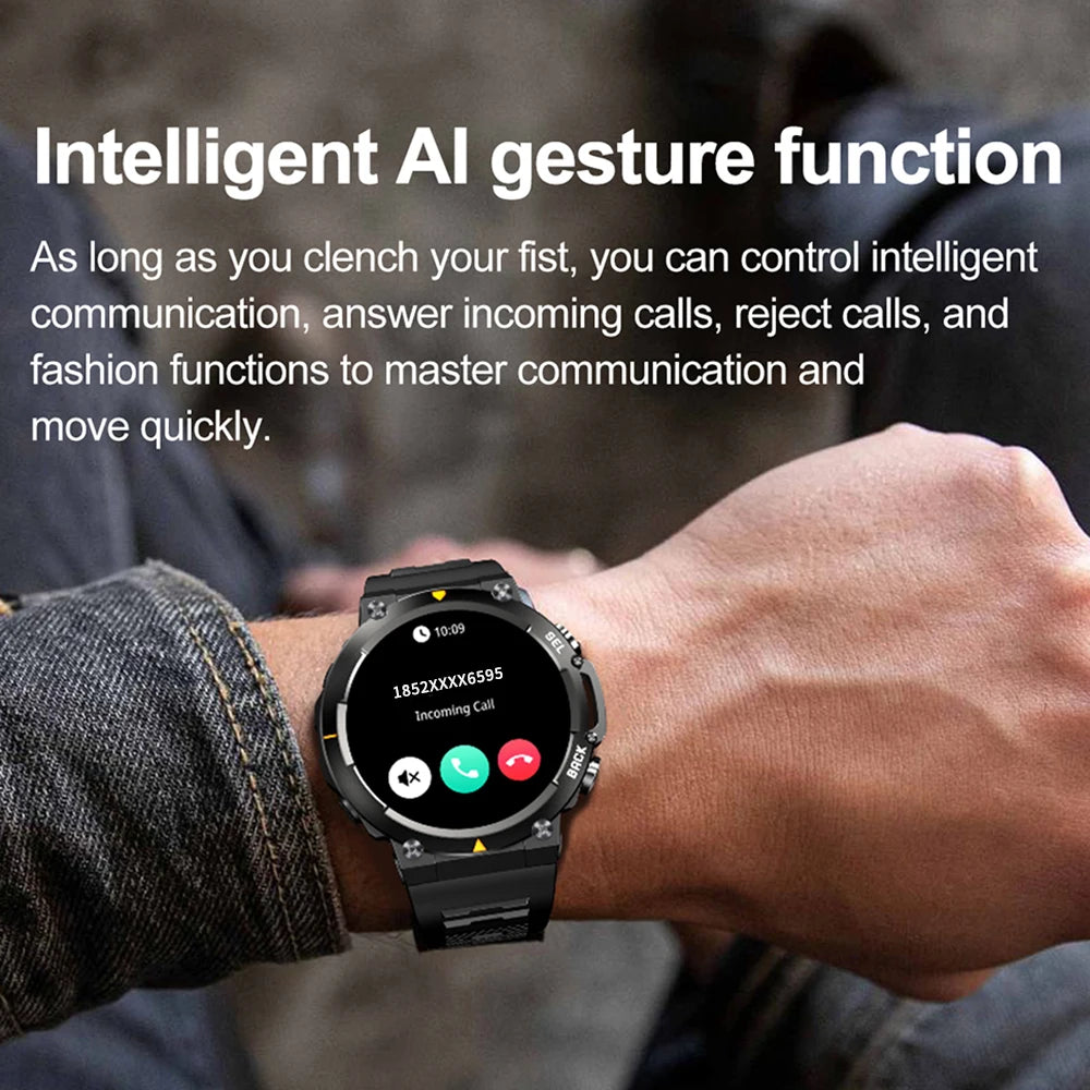 Senbono MAX18 Smartwatch For Men AMOLED AI GPT Bluetooth Call
