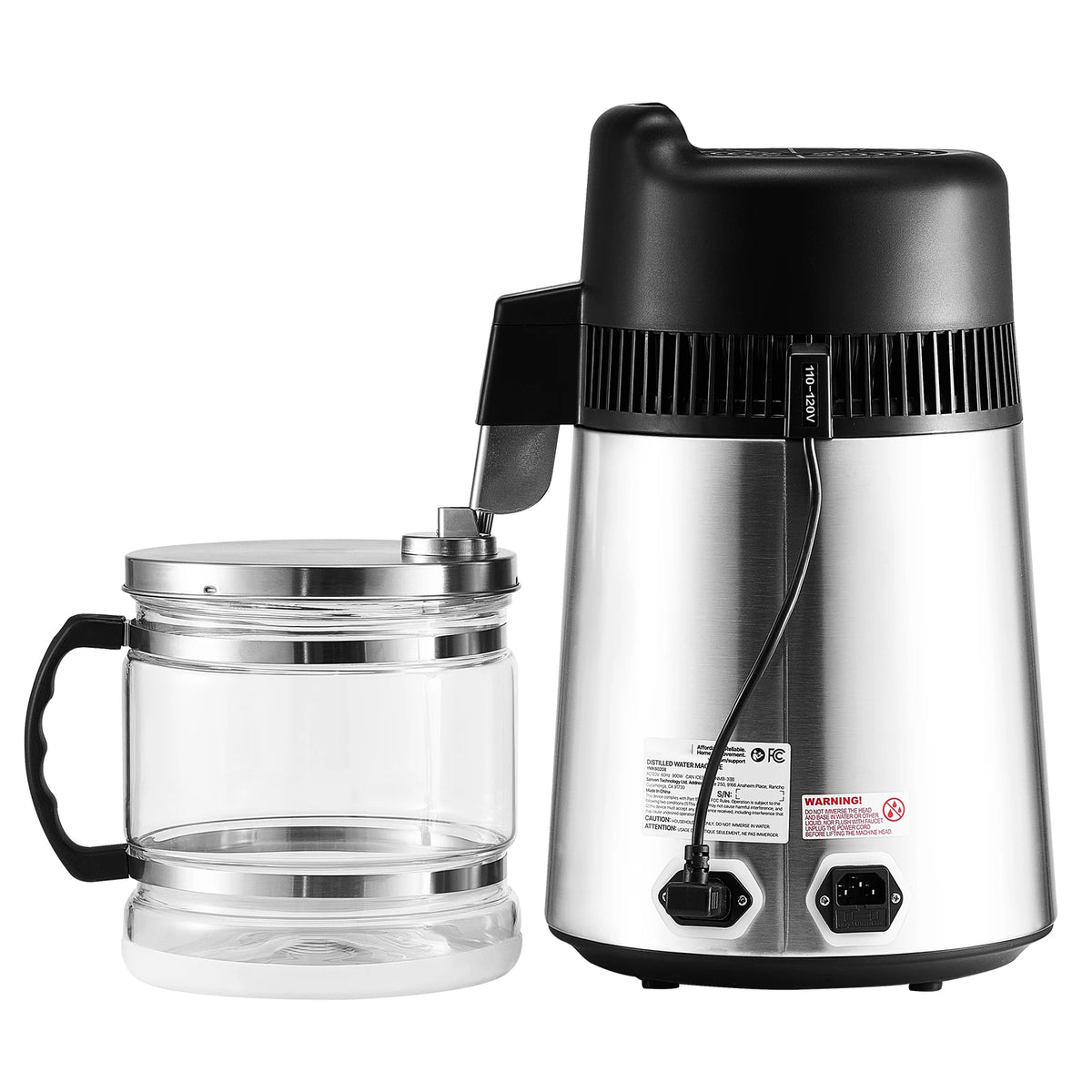 VEVOR Countertop Water Distiller Stainless Steel Pure Water Maker