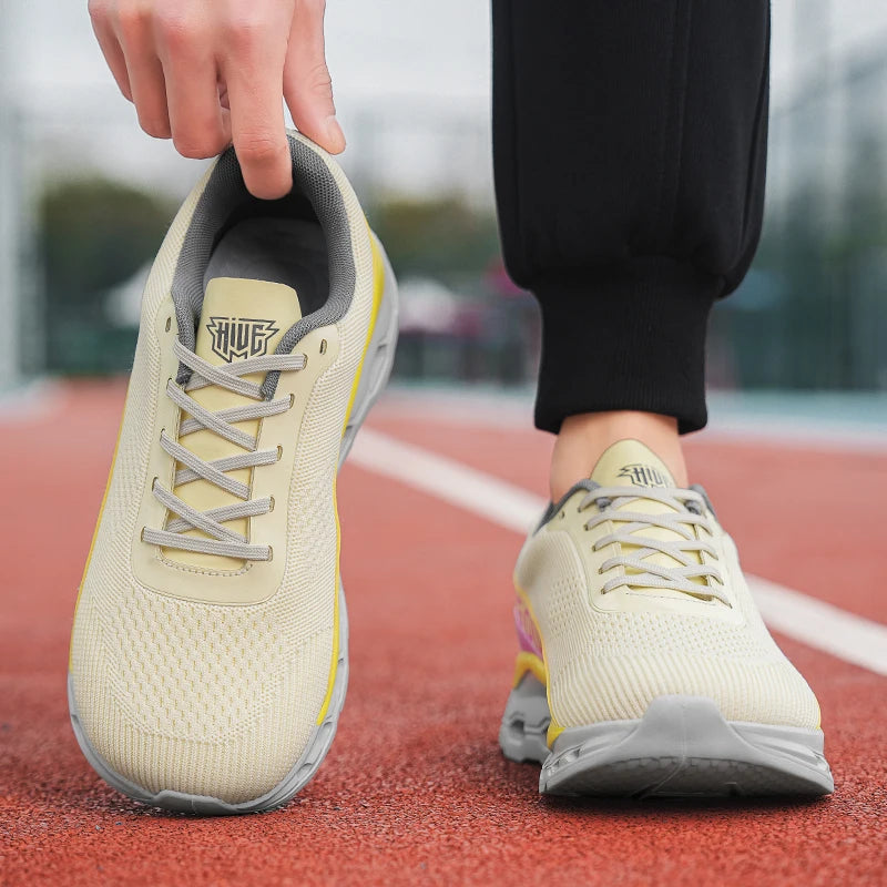 2026 New men shoes Couple Mesh Sneakers Breathable Sports Casual Shoes with Anti-Slip and Cushioning Features, Lightweight Running Shoes