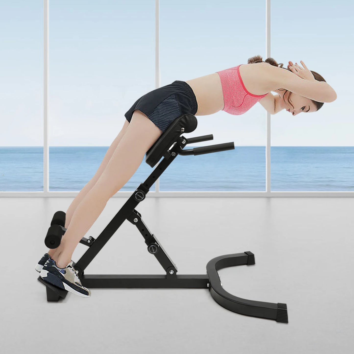 Roman Chair Back Extension Machine 330lb Weight Capacity