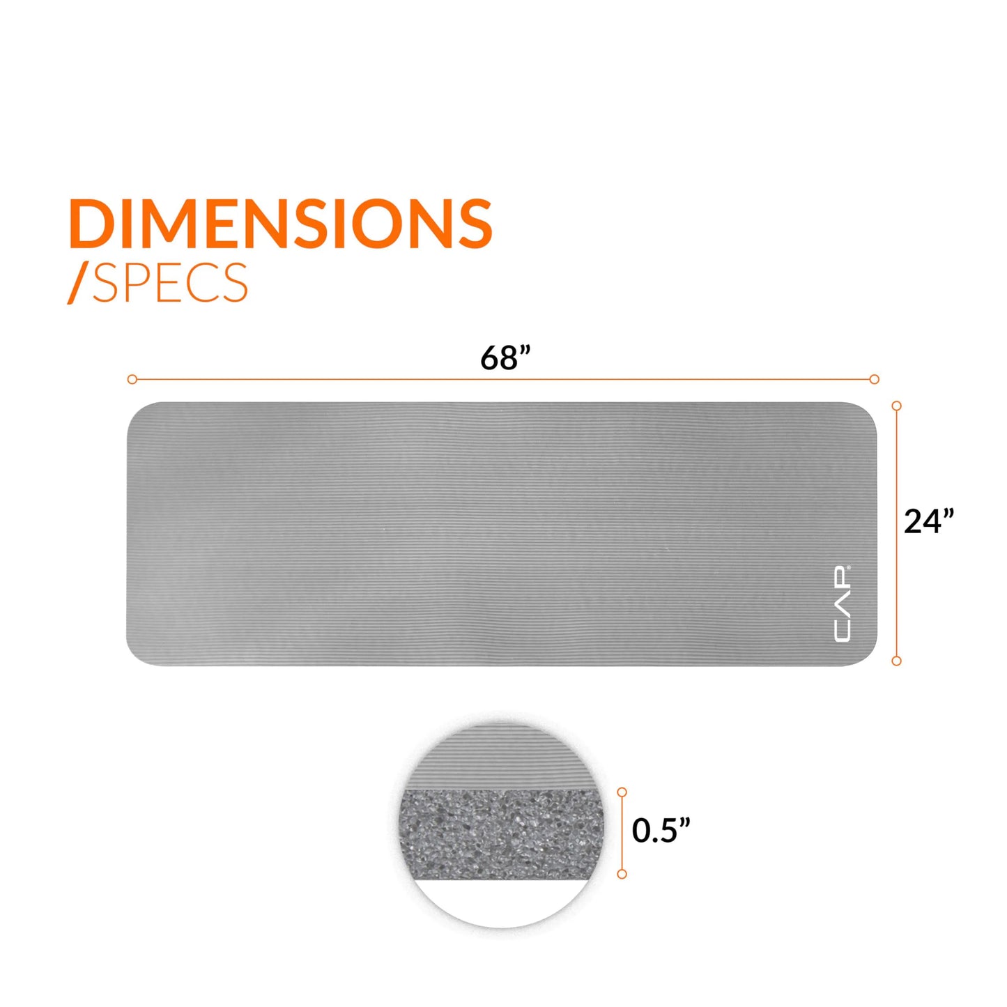 High Density Yoga Mat With Strap Non Slip Cushion Pilates