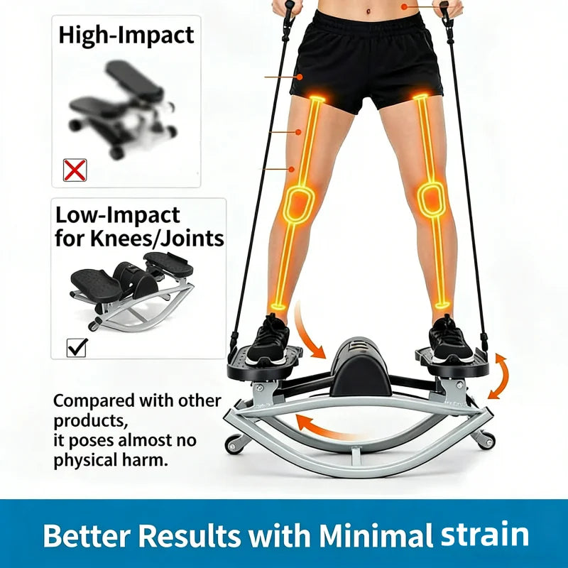 LUSQI Rock Stepper Silent Portable Exercise Machine For Home Gym
