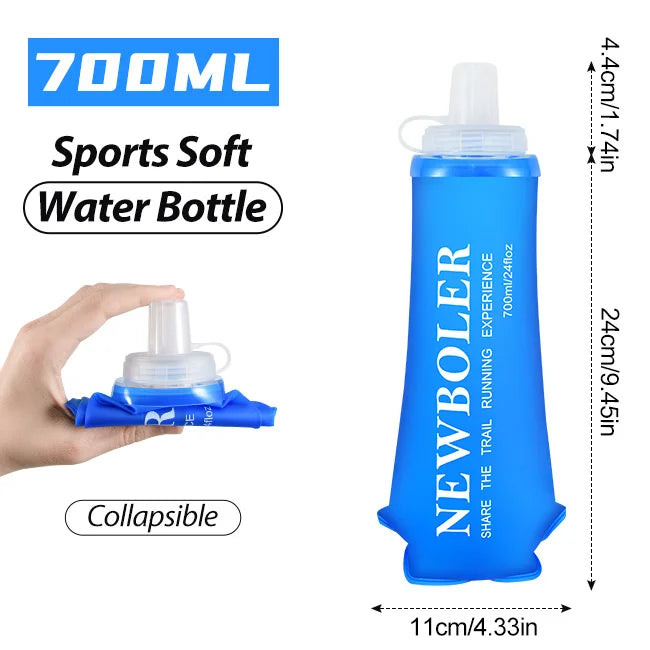 Sports Water Bottles BPA-Free Collapsible Soft Flask Running Camping Hiking Hydro Flask Soft Water Bottle for Hydration