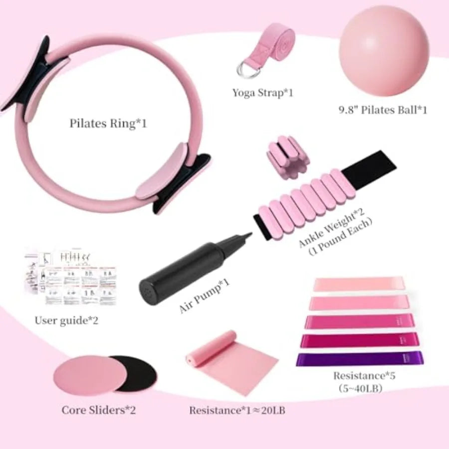 YAO HUI HUANG Pilates Equipment Kit with Ring Ball Set