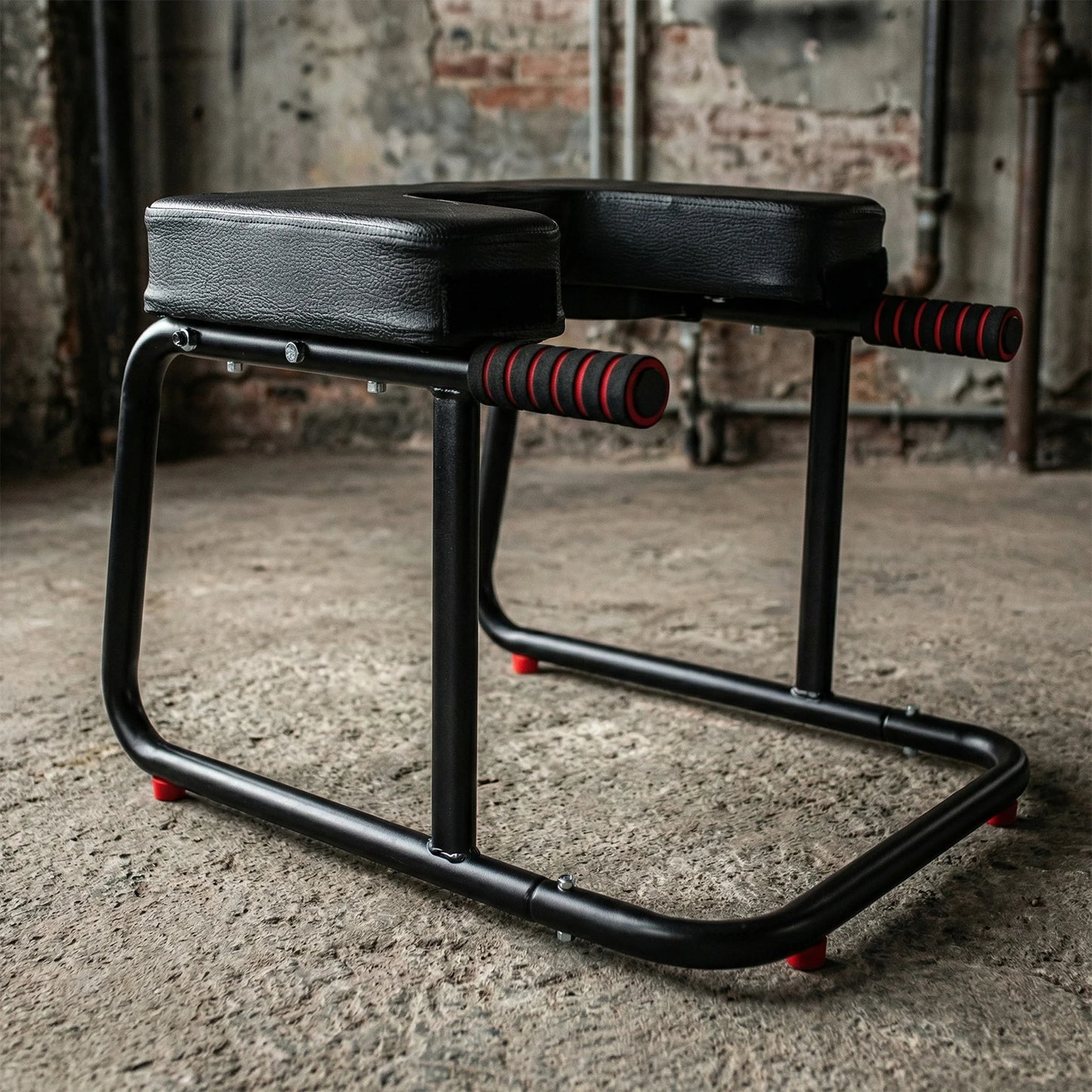 Yoga Headstand Bench with Anti-Slip Mat Yoga Inversion Chair Metal Frame & PU Pads for Back Decompression Strength Training