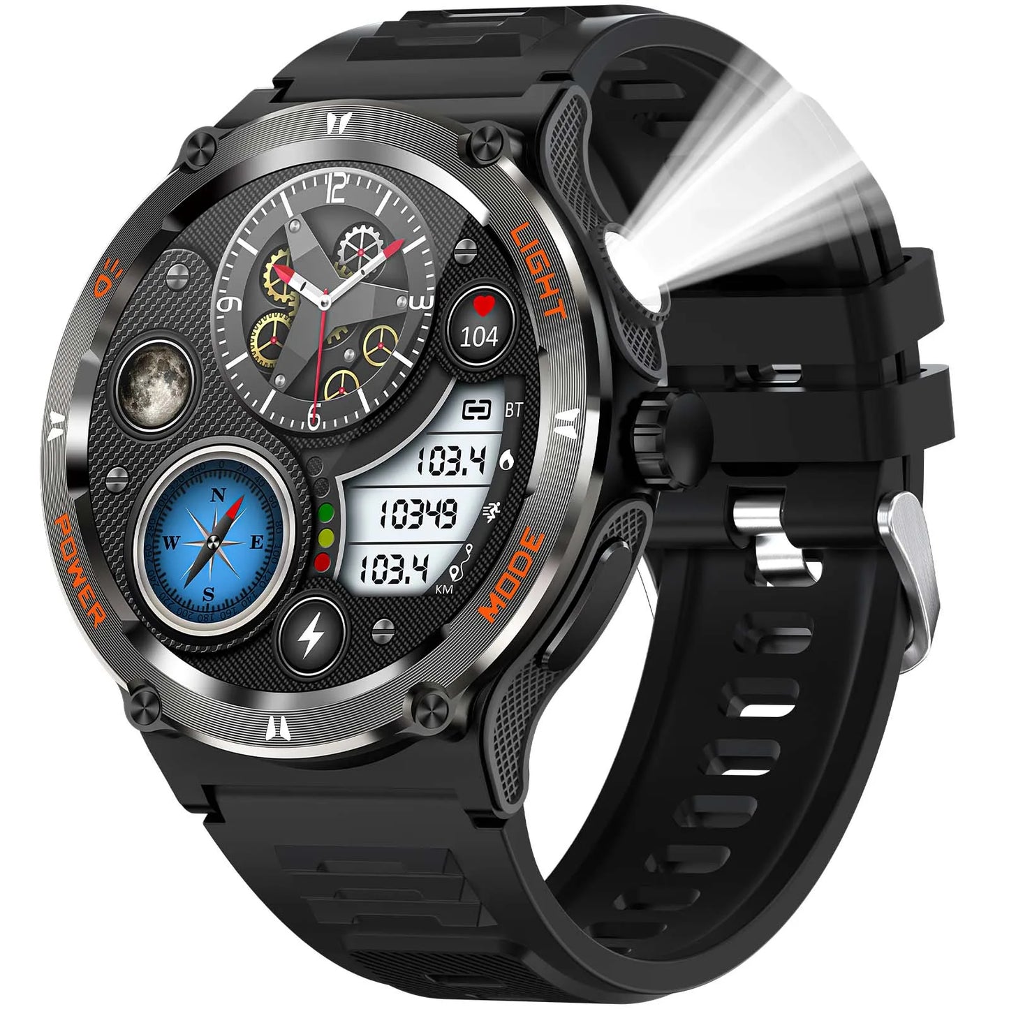 EIGIIS KT76 Smart Watch 3ATM Waterproof With Compass