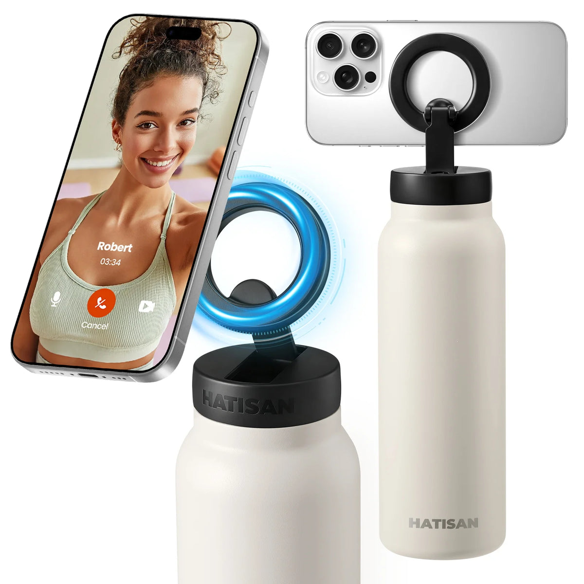 HATISAN Stainless Steel Insulated Vacuum Flask for Coffee and Water