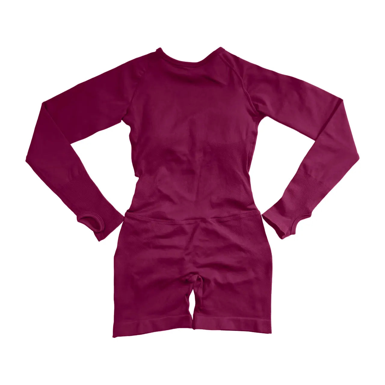 HerGym Activewear Long Sleeve One Piece Women Seamless Yoga Fitness Workout Short Jumpsuit Backless Set Gym Sportswear Playsuit