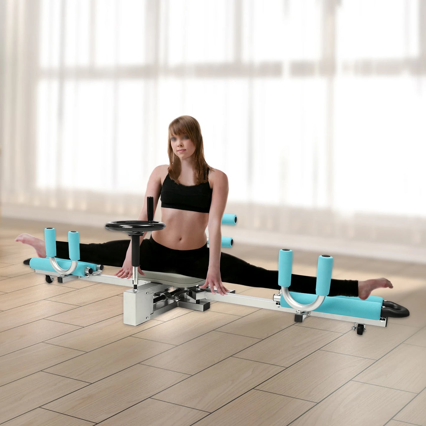 Leg Stretcher Machine, 0-210° Adjustable Split Machine for Flexibility Leg Stretching, 330.7lbs Heavy Duty Home Gym Equipment for Dance Yoga Martial Arts