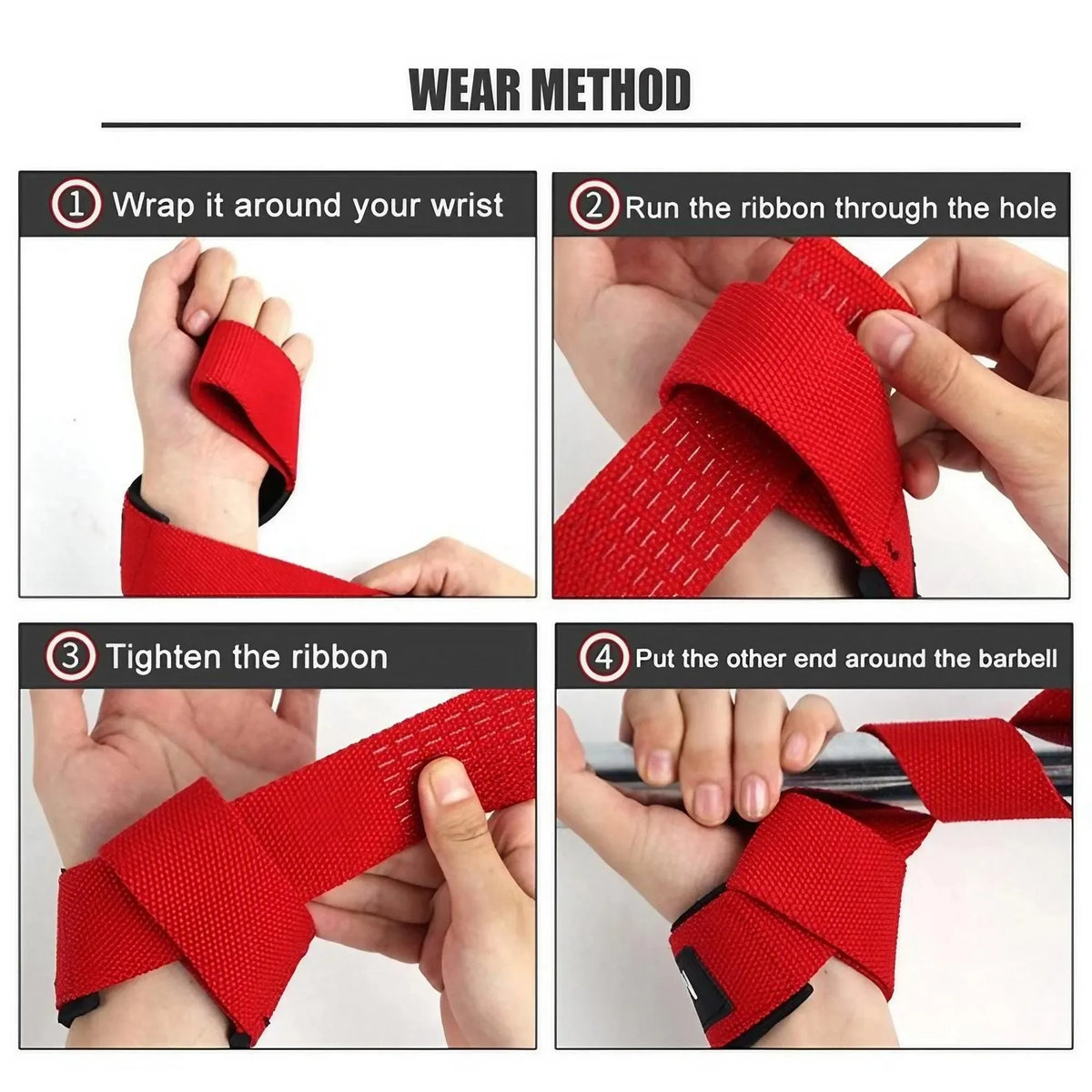 Heavy Duty Padded Wrist Lifting Straps for Deadlift and Weightlifting
