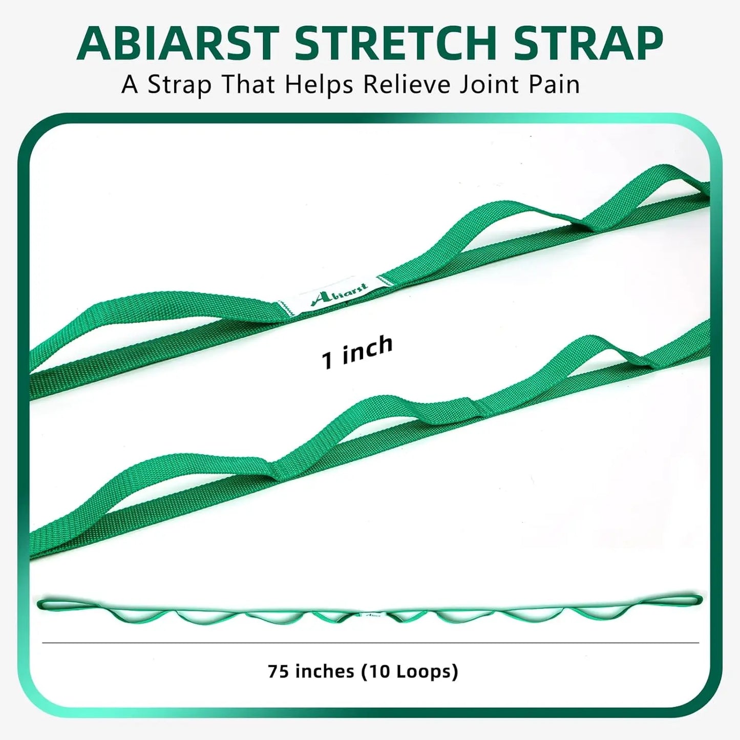 10-Loop Non-Elastic Stretching Strap for Yoga and Pilates
