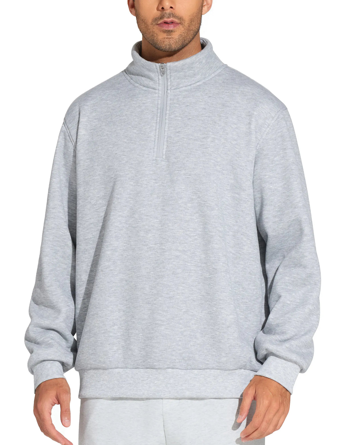 THE GYM PEOPLE Men's Half Zip Fleece Workout Pullover Sweatshirt